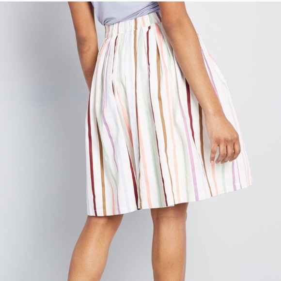 NWOT ModCloth Aspiration Creation Striped Skirt - Picture 2 of 9